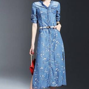 NWTs Stylewe Denim Dress Slit